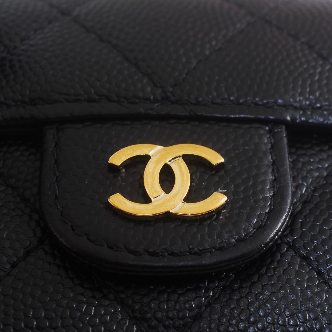 シャネル＊CHANEL＊キャビアスキン＊マトラッセ＊三つ折り財布