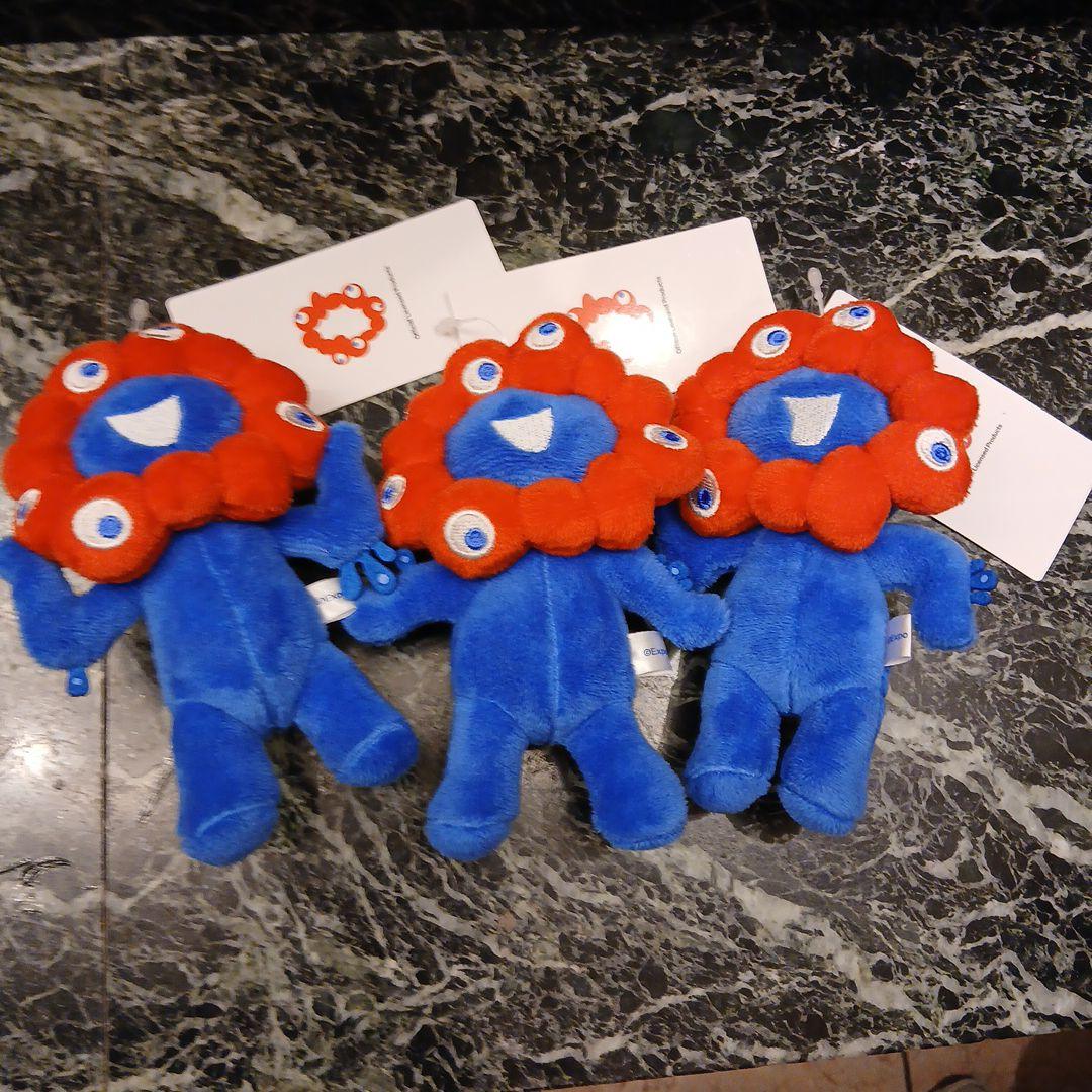 ミャクミャクのぬいぐるみ・マスコットA B C（タグ付き）キーチェーン