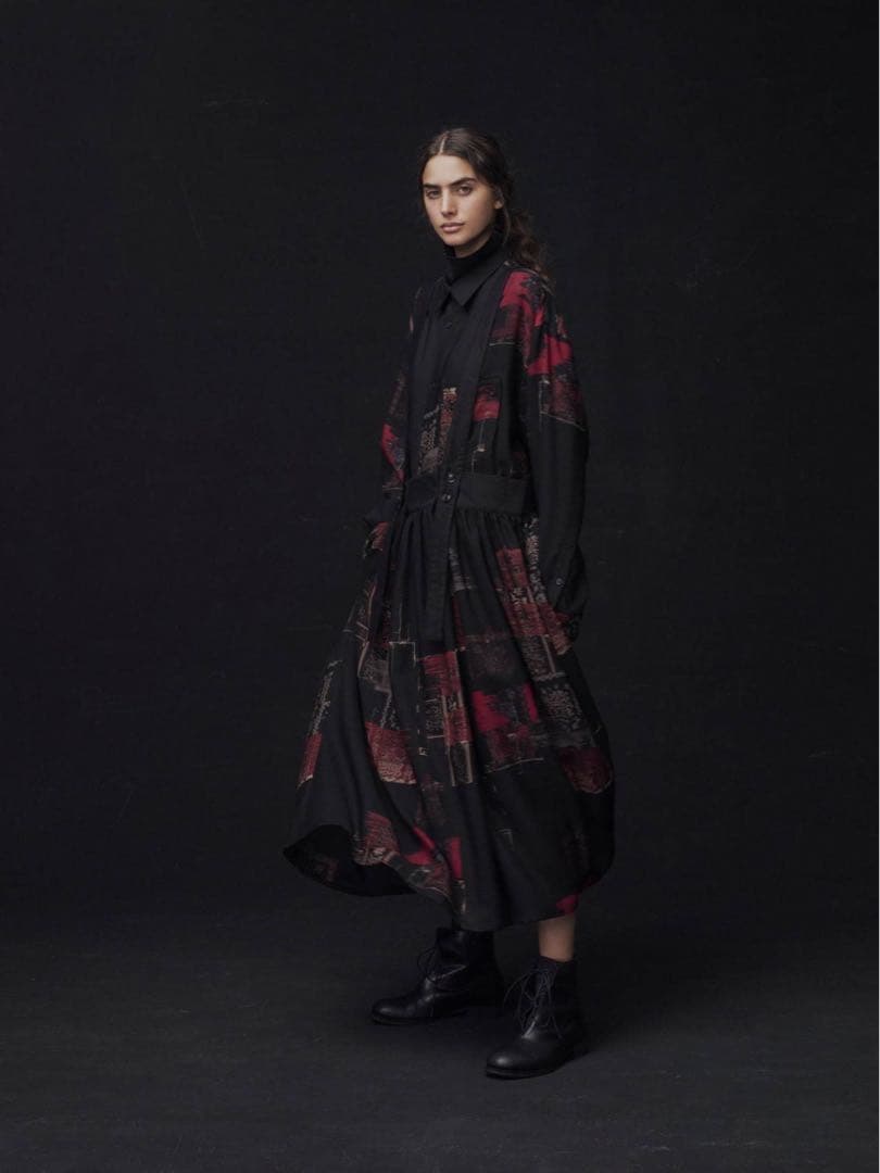 服　　　Y's ヨウジヤマモト　総柄　アシメ　バルーンパンツ　ユニセックス