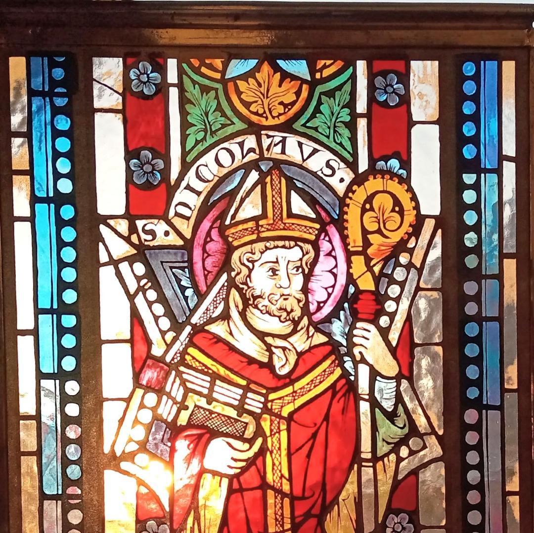 メトロポリタン美術館 聖ニコラウス ステンドグラス グラスマスターズ社クリスマス