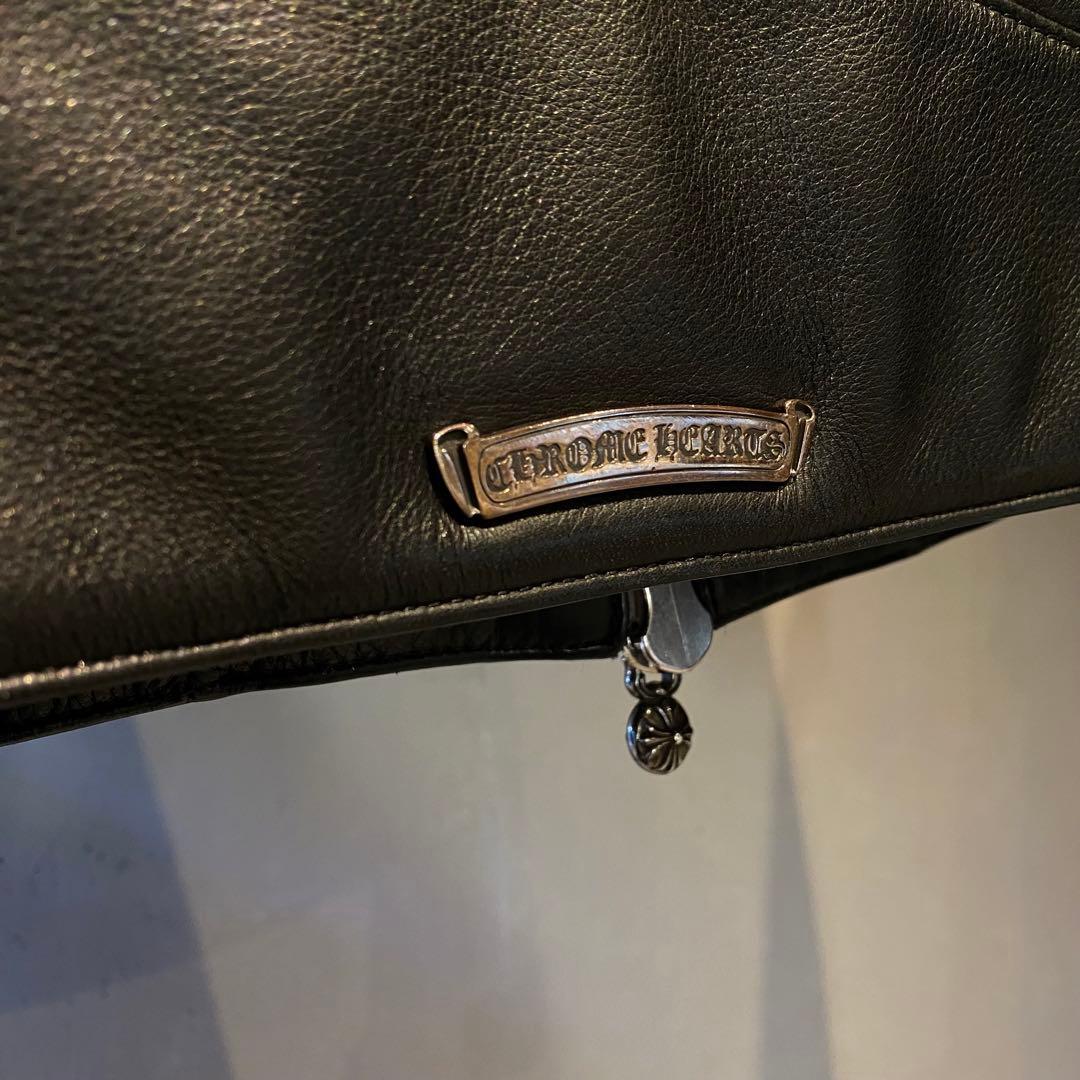 極美品 クロムハーツ ニューレーサー シングルライダースジャケット カシミヤ M