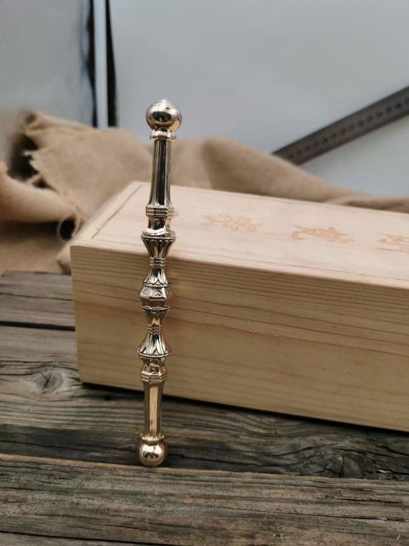 【修縁堂】密教法具 真言宗 金蓖 vajra 16.5cm 寺院用仏具