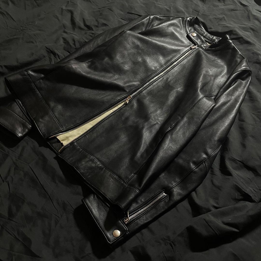 00s シングル ダブルジップ ライダースジャケット y2k 平成 お兄系