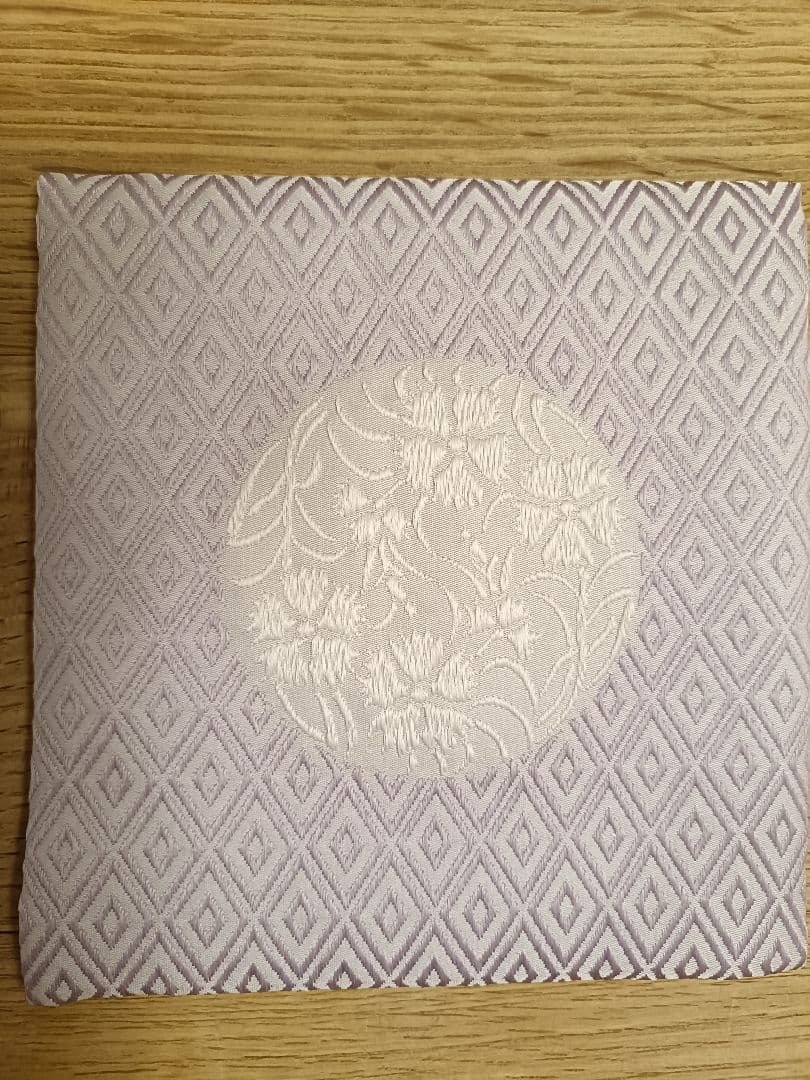 ⑤銀座高田製　茶道用帛紗 薄紫色 菱形模様