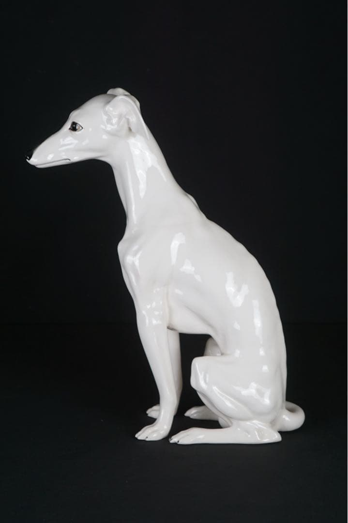 イタリア 1970年代 ビンテージ イタリアングレーハウンド 特大 犬 置物