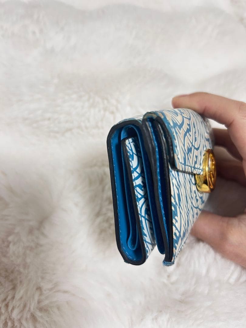 FENDI フェンディ 三つ折り財布 FFヴェルティゴ ブルー