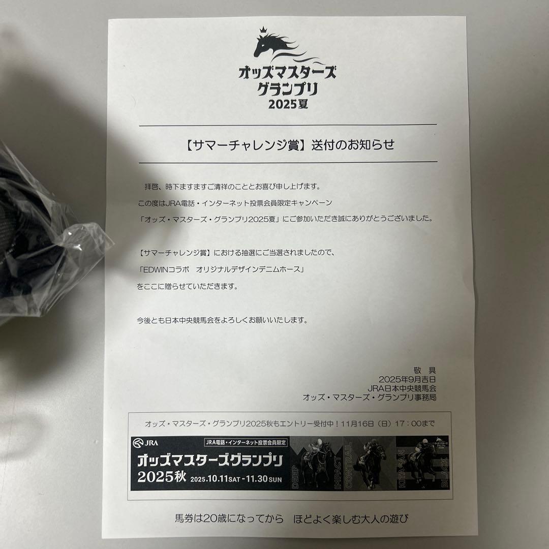 JRA EDWINコラボ オリジナルデザインデニムホース ウォッカ　未開封