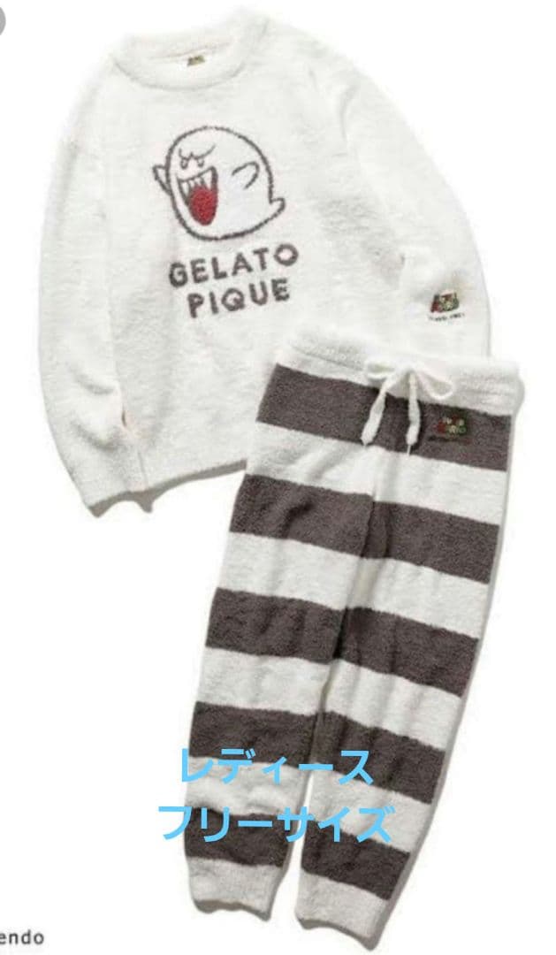 新品未使用 ジェラートピケ スーパーマリオ レディース テレサジャガードセット
