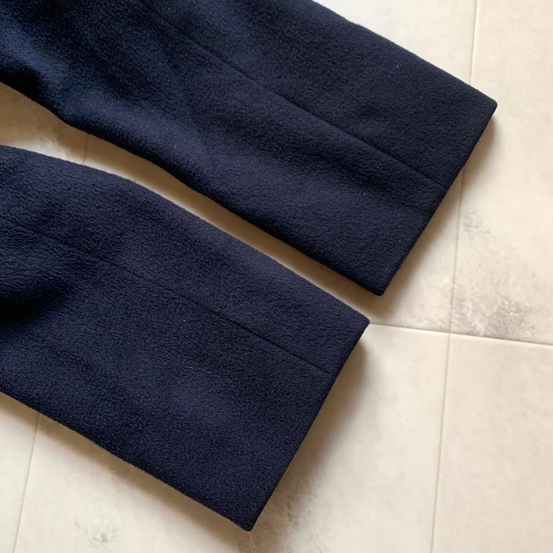 アクアスキュータム COLOMBO ウール チェスターコート ネイビー 8 M