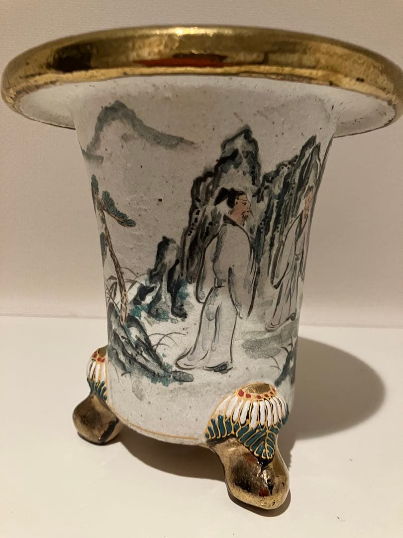 錦鉢・万年青鉢（龍山氏作）