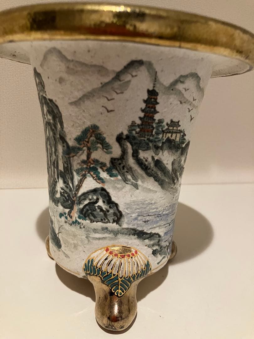 錦鉢・万年青鉢（龍山氏作）