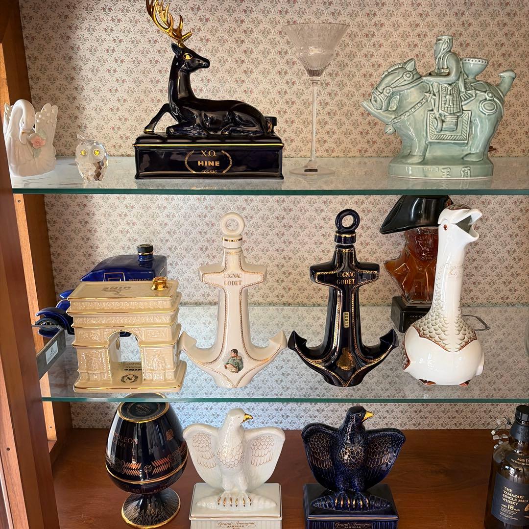 廃盤・Godetコニャック アンカー 2種・ HINE 凱旋門 ・XO 鳥 空瓶