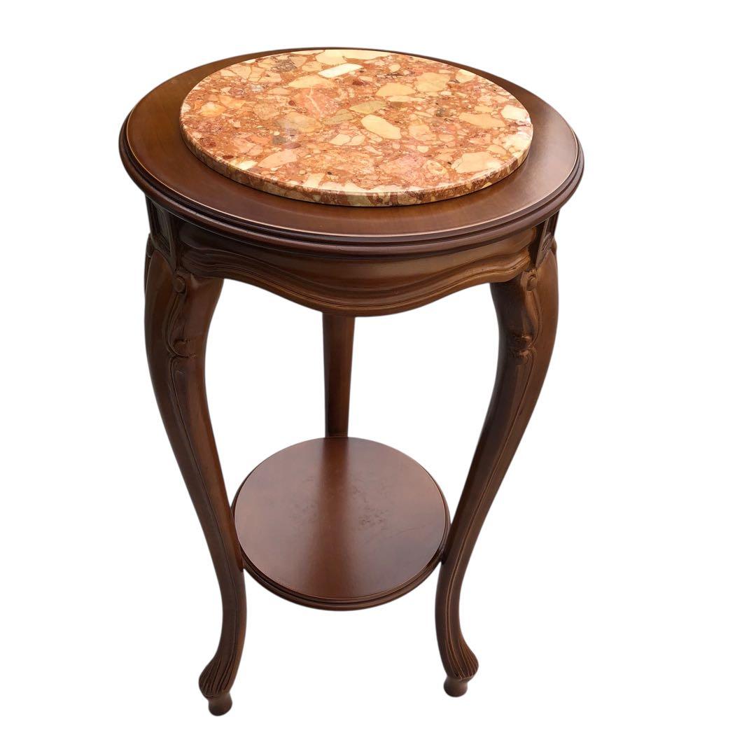 大理石 サイドテーブル コンソールテーブル 花台 猫足