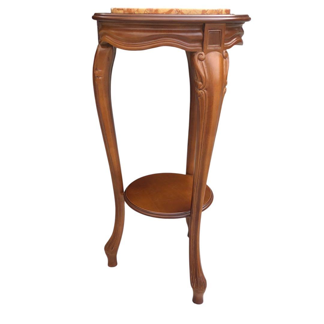 大理石 サイドテーブル コンソールテーブル 花台 猫足