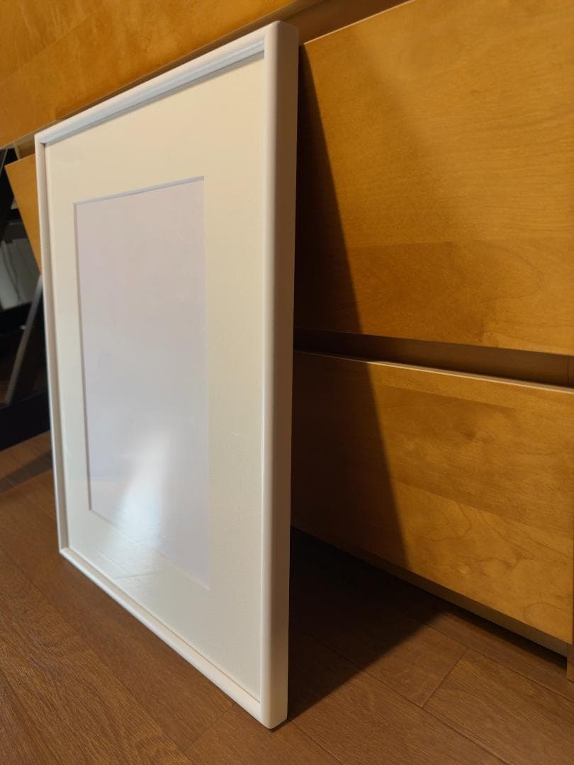 水彩・デッサン額縁大衣判4枚セット（桜カマボコ）ホワイトシンプルフレーム