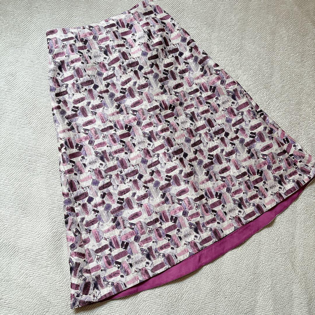 美品✨ANAYI アナイ オードトワレジャガード 後ろ切替 スカート 38