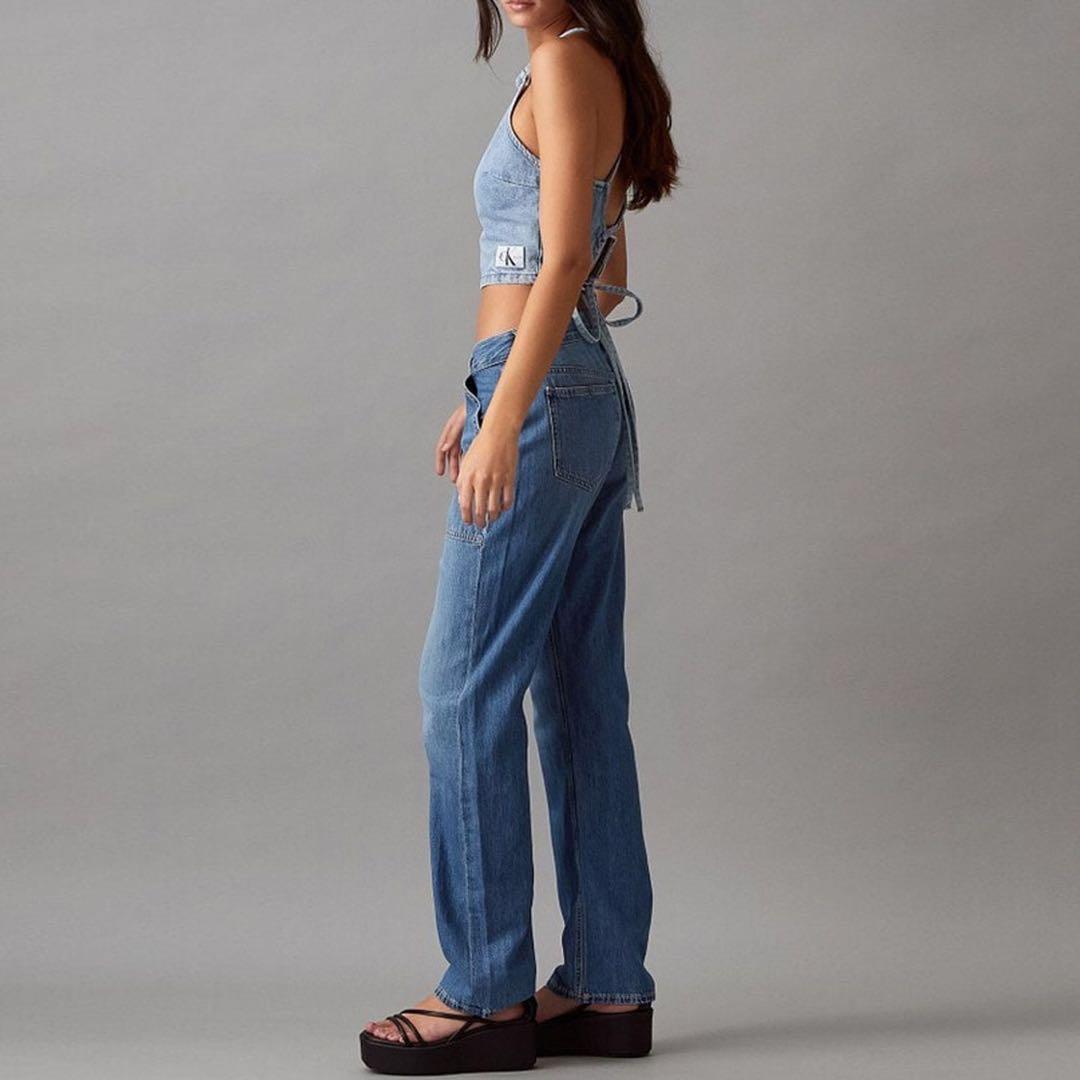 CKJ バックレスデニムタンクトップ