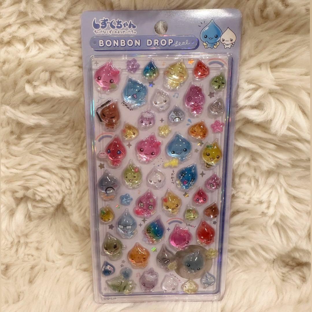 ボンボンドロップシール　おはじきシール　みるみるちゃんしずくちゃんうるおいちゃん
