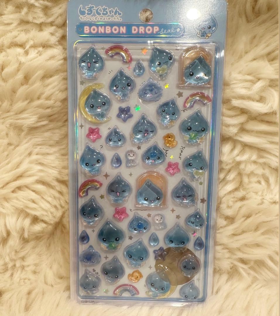 ボンボンドロップシール　おはじきシール　みるみるちゃんしずくちゃんうるおいちゃん