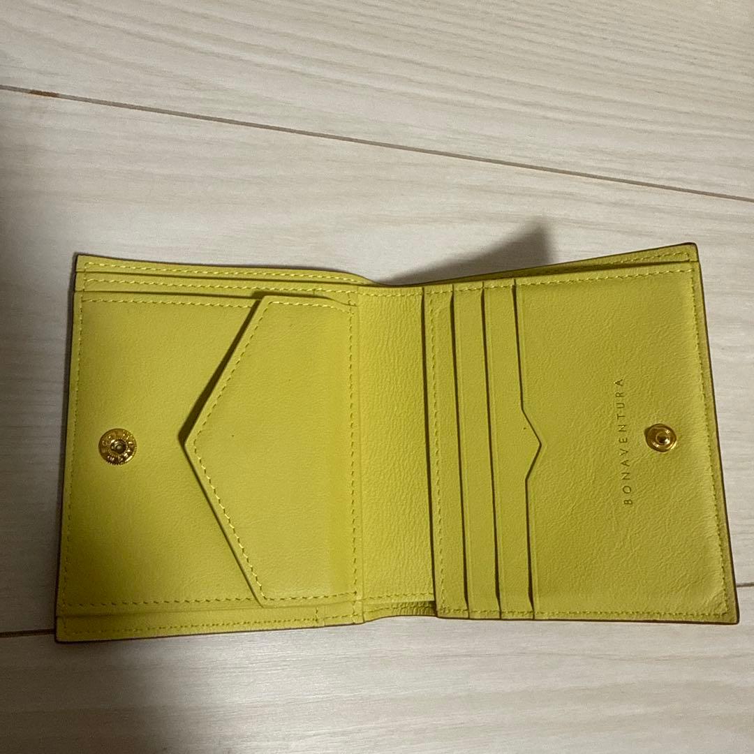 ボナベンチュラ バイフォールドウォレット エトープ イエロー 二つ折り 財布