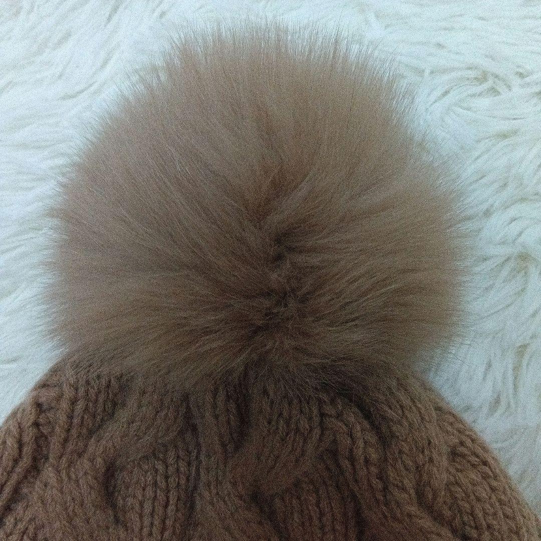 ✨️極美品✨️ マックスマーラ ニット帽 カシミヤ フォックスファー 白タグ