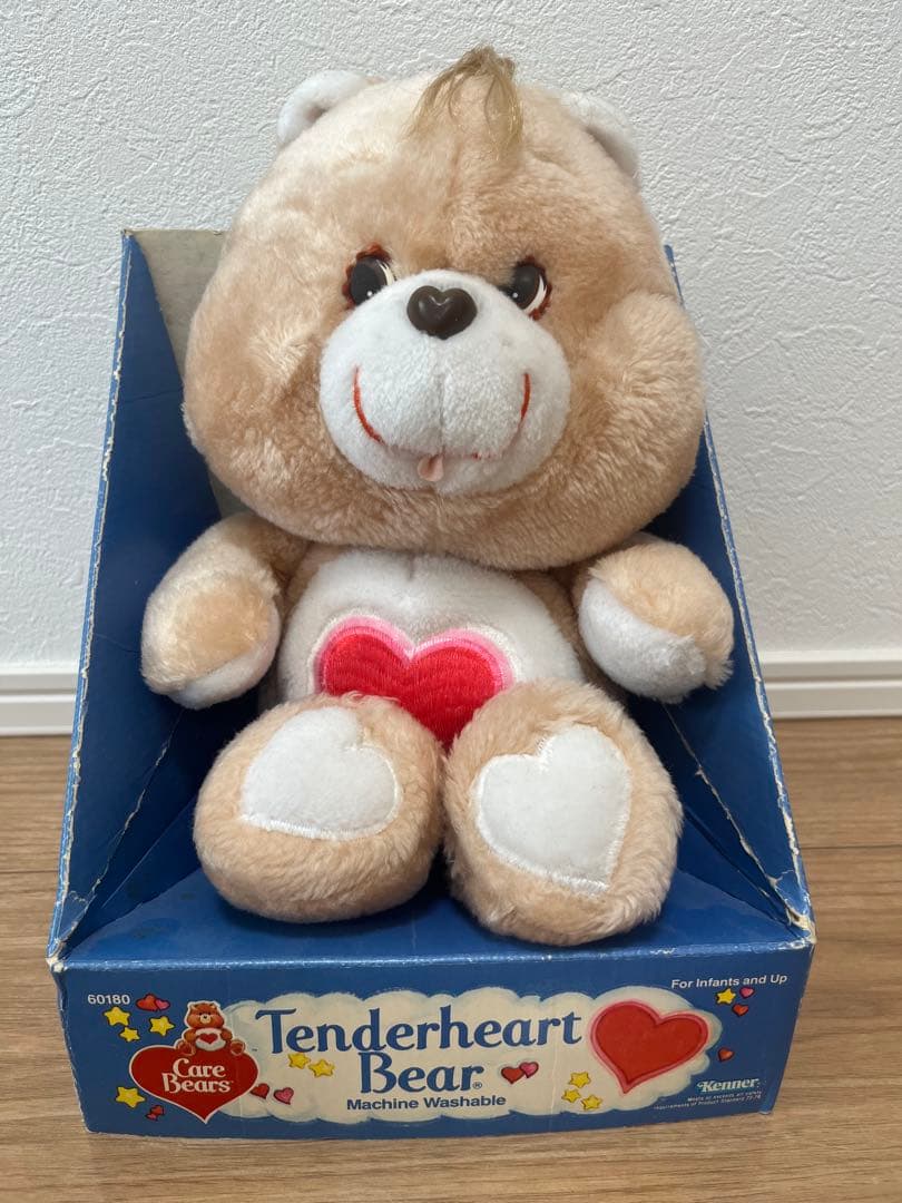 【箱付き】ケアベア　テンダーハートベア　ビンテージぬいぐるみ