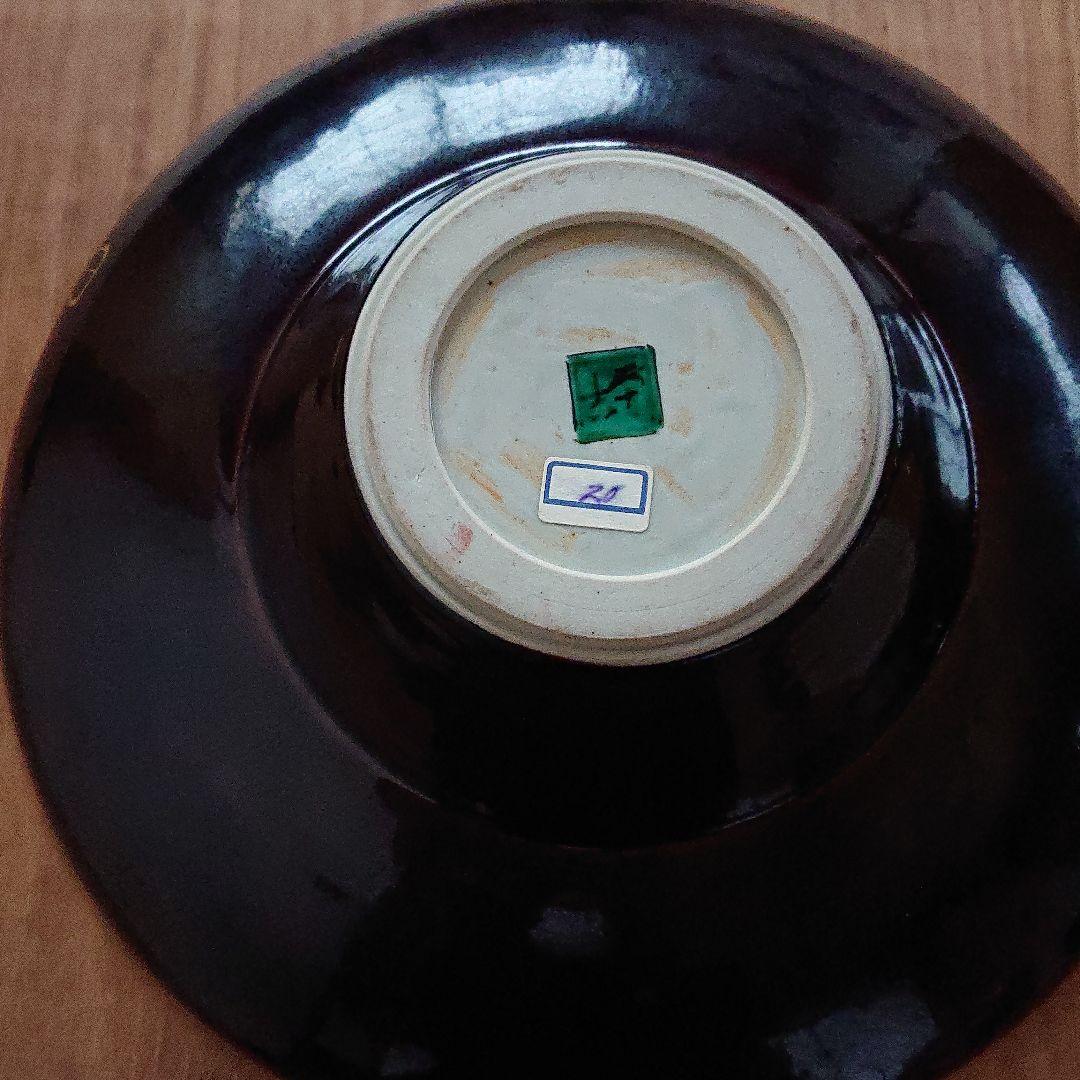 九谷焼 九谷手釉彩 卓上飾 深香窯 浅蔵五十吉造 共箱入　金継ぎ有り