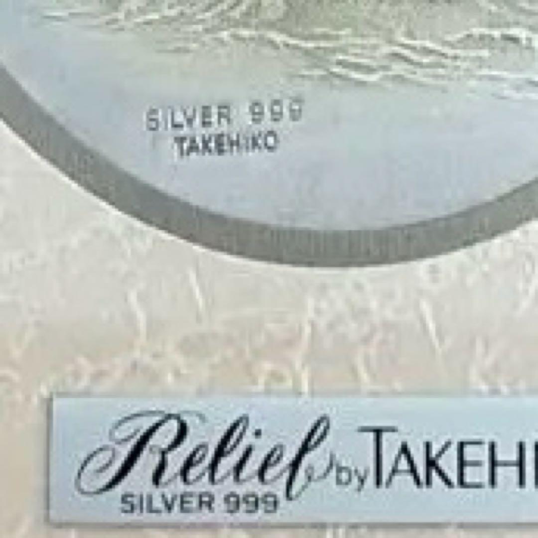 TAKEHIKO 武比古 SILVER999 純銀 ヨット船卓上額　箱付