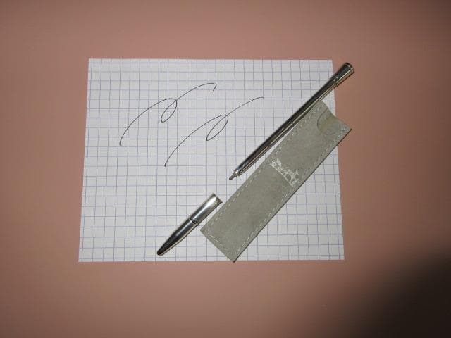 エルメス　手帳用ボールペン　9cm シルバー　本物　国内レフィル使用に加工