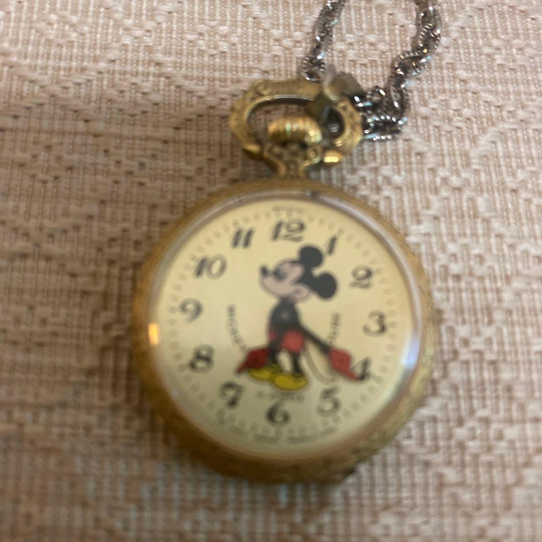 ミッキーマウス　懐中時計　手巻き　ビンテージ　レア　ミッキー　時計
