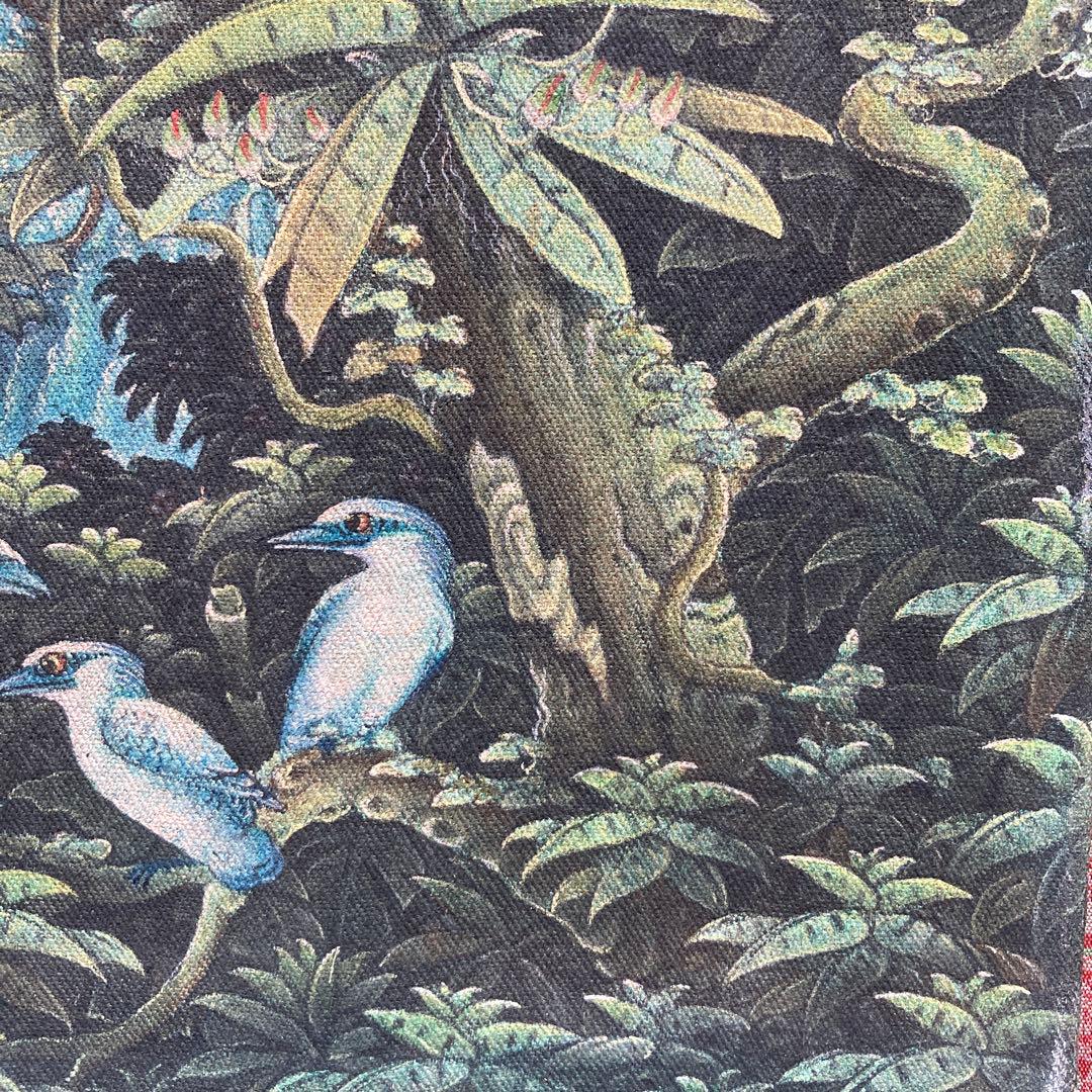 バリ絵　精緻な極細密画　超絶画法によって描かれたバリ島の民族画 約35×31cm