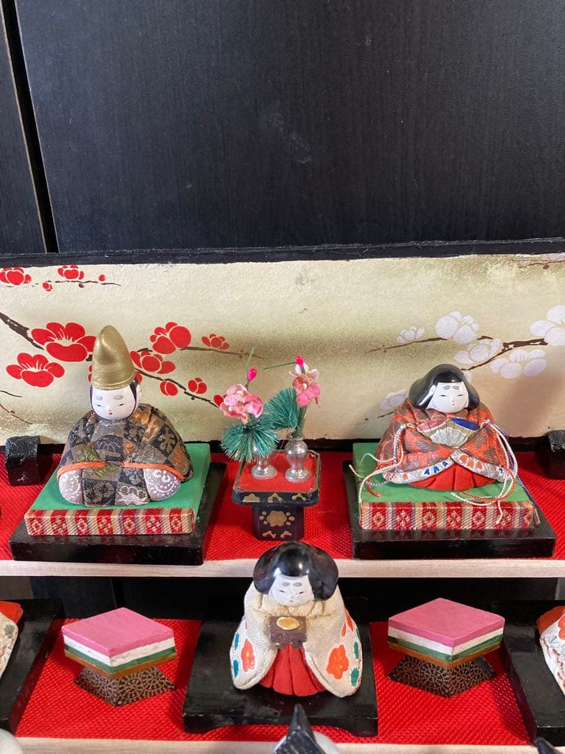 雛人形　アンティーク　木目込み雛十五人揃え