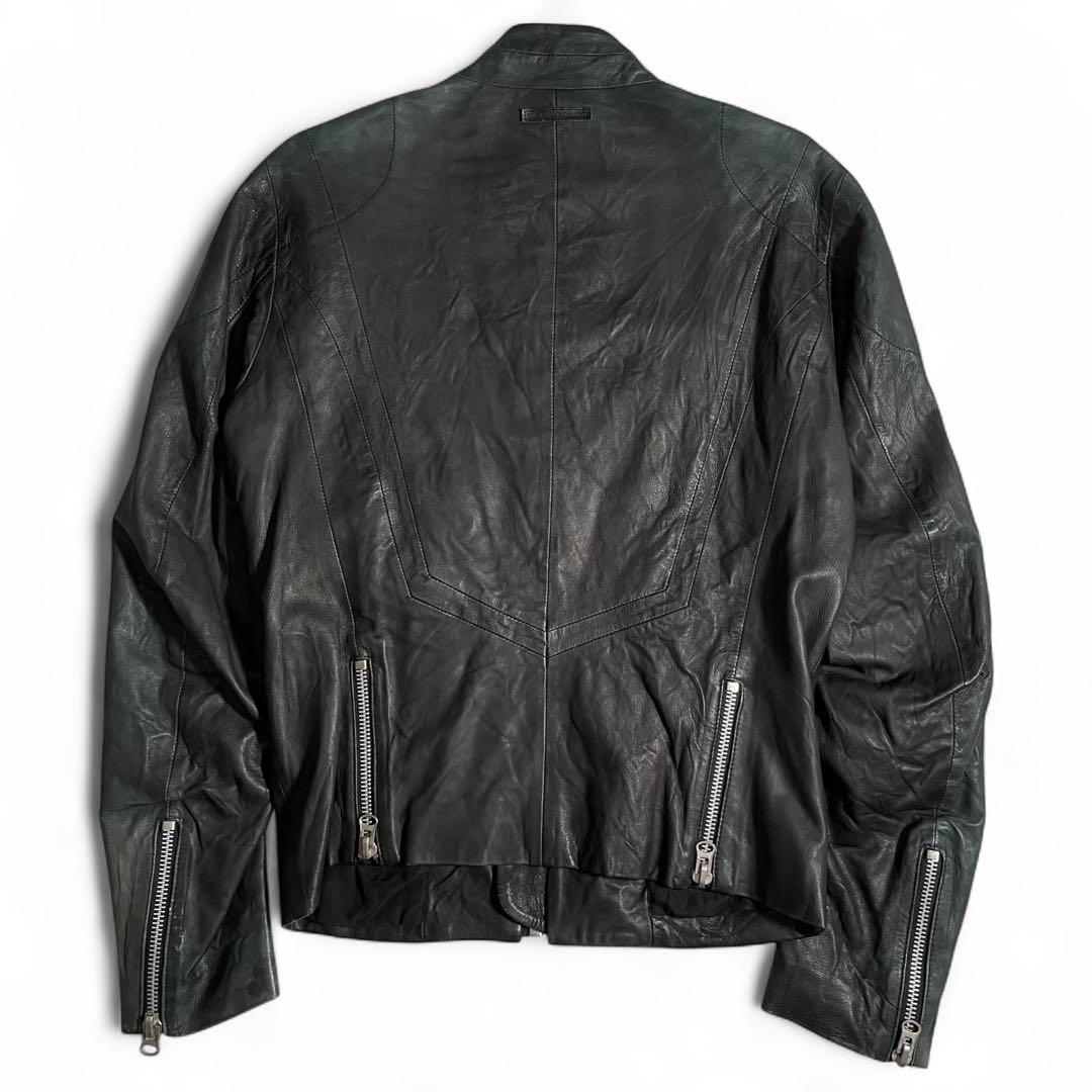 ディーゼルブラックゴールド ラムレザージャケット カスタムカラー