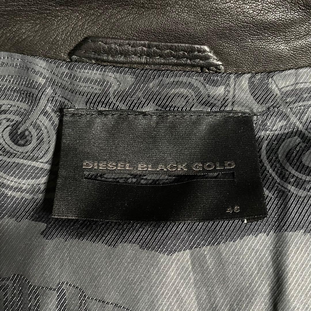 ディーゼルブラックゴールド ラムレザージャケット カスタムカラー