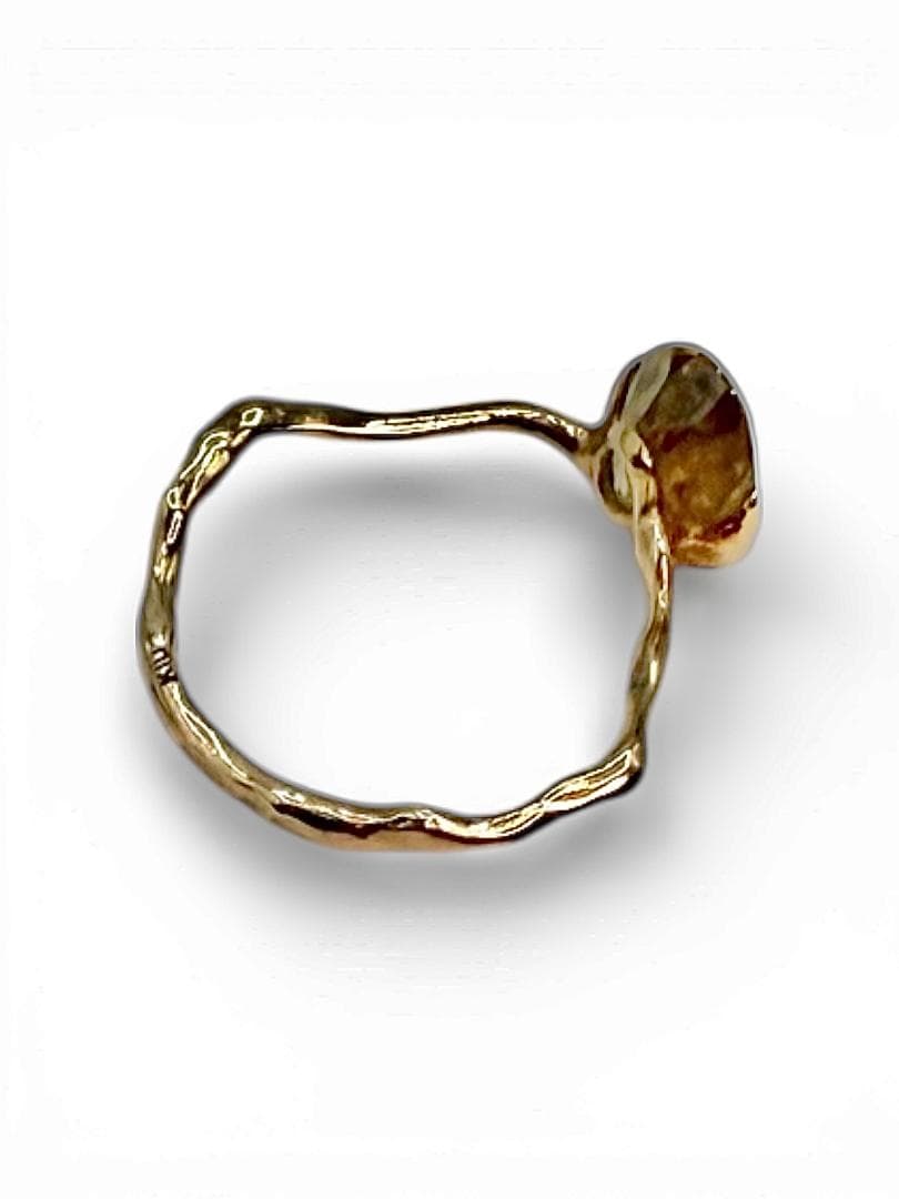 conoa K10 天然石リング 8号 シトリン citrine ひとしずく