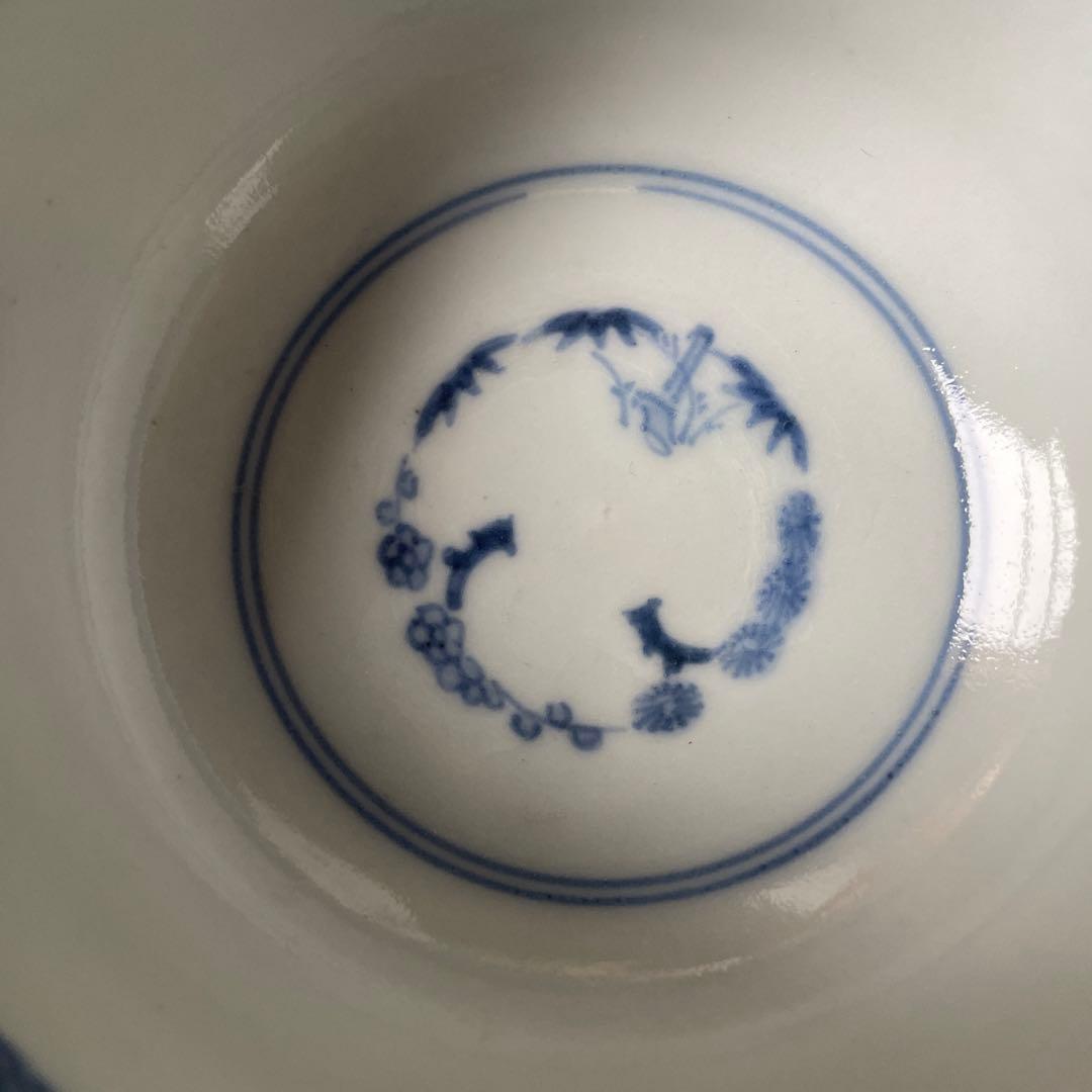 江戸期　古伊万里　金彩　染付　色絵　賢人図　蕎麦猪口　湯呑み茶碗