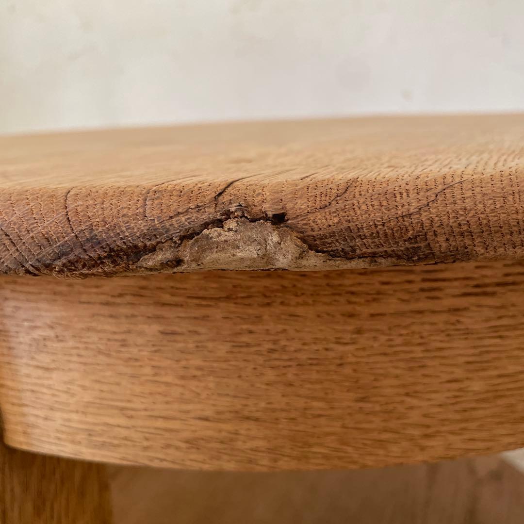 ビンテージ　ラウンドサイドテーブル ローテーブル　コーヒーテーブル　剥離