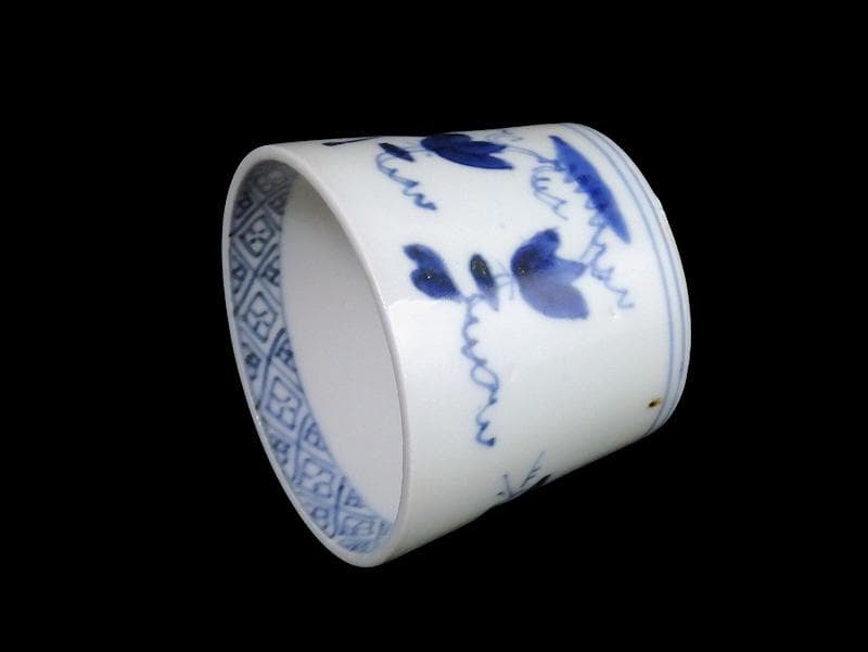 古伊万里　染付　朝顔の図　蕎麦猪口　C615AS-CXh