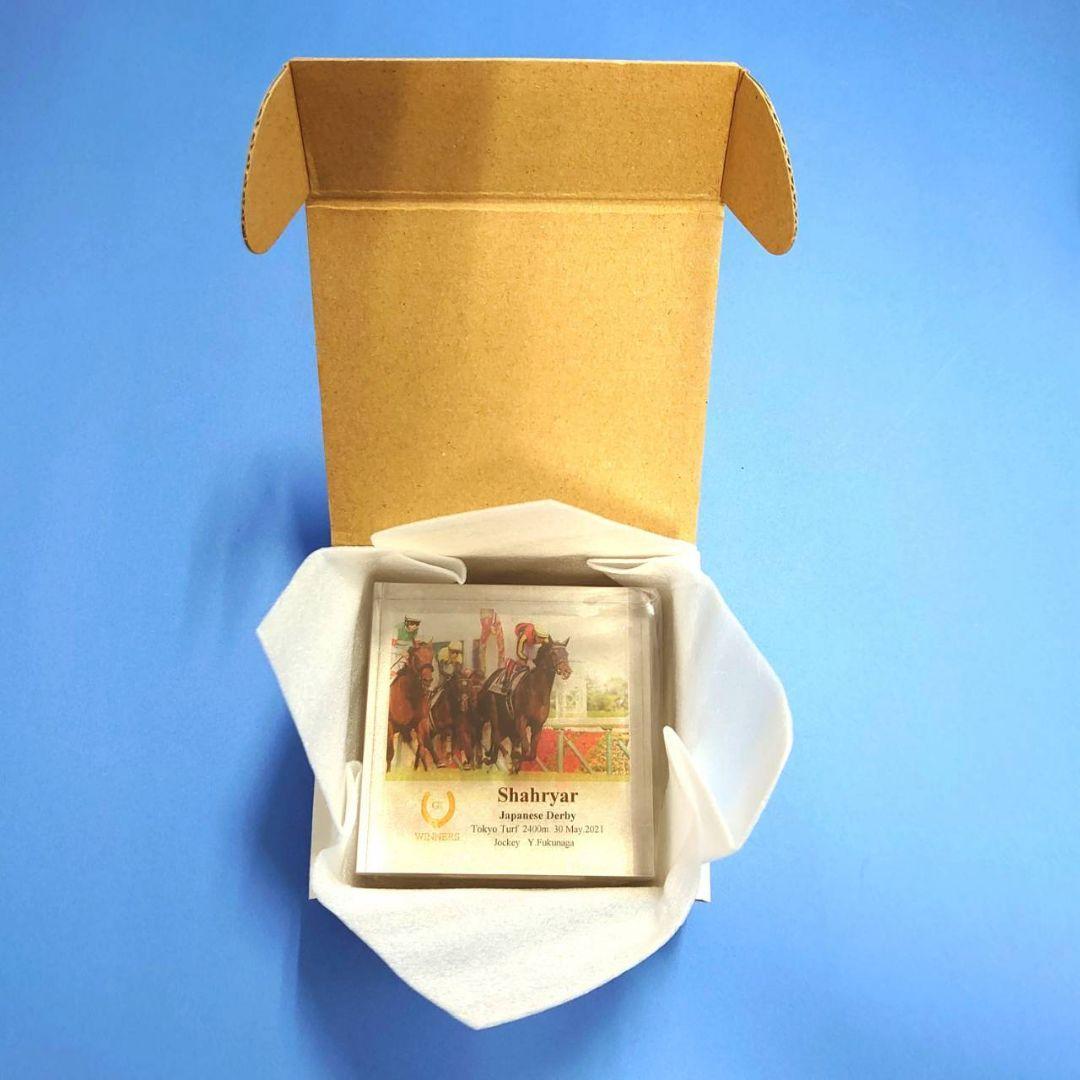 【新品】アクリルオブジェ シャフリヤール ウマ娘 競馬 ぬいぐるみ 日本ダービー