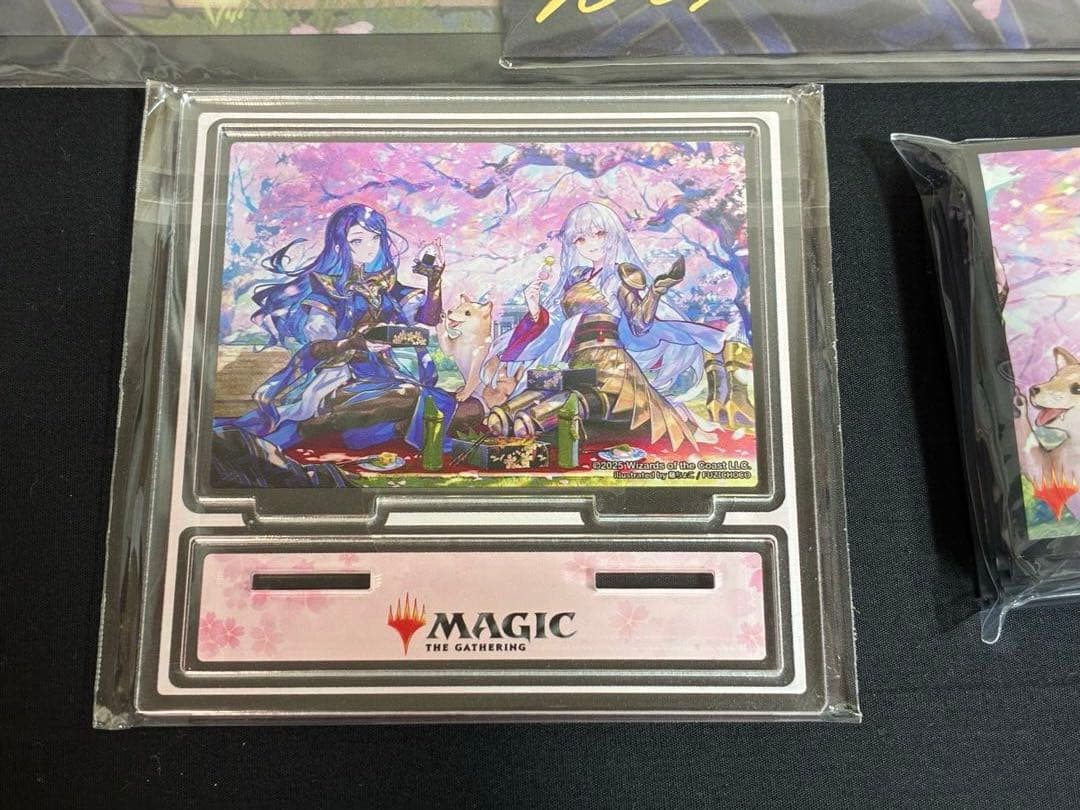 MTG 放浪皇のお花見キャンペーン ビジュアルボードxスリーブ２種xスタンド