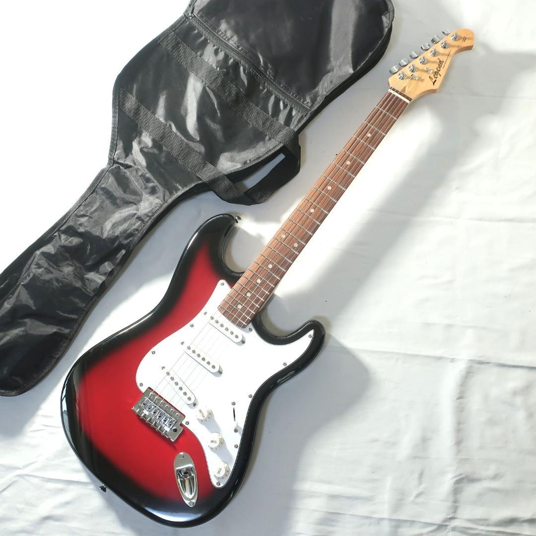 ほぼ未使用 Legend エレキギター ケース付 ストラトタイプ 2トーンレッド