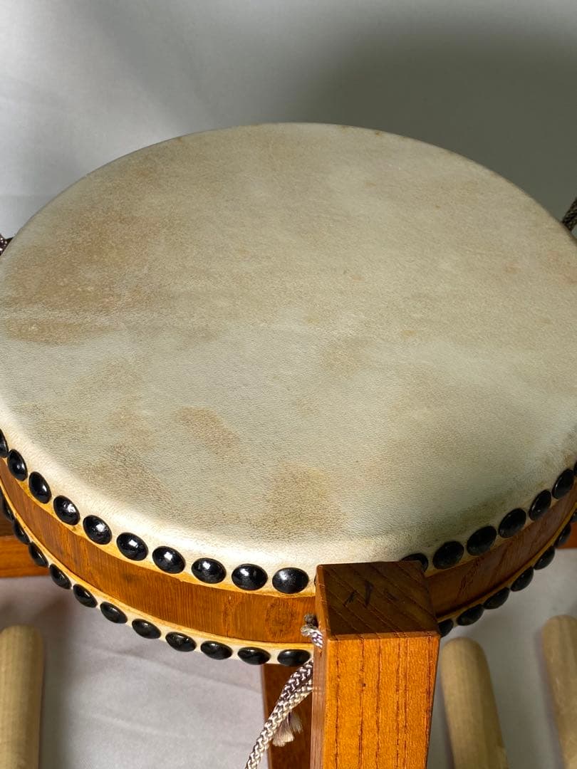 ２１５５❣️ 民謡平太鼓　ミニ　台付　2セット