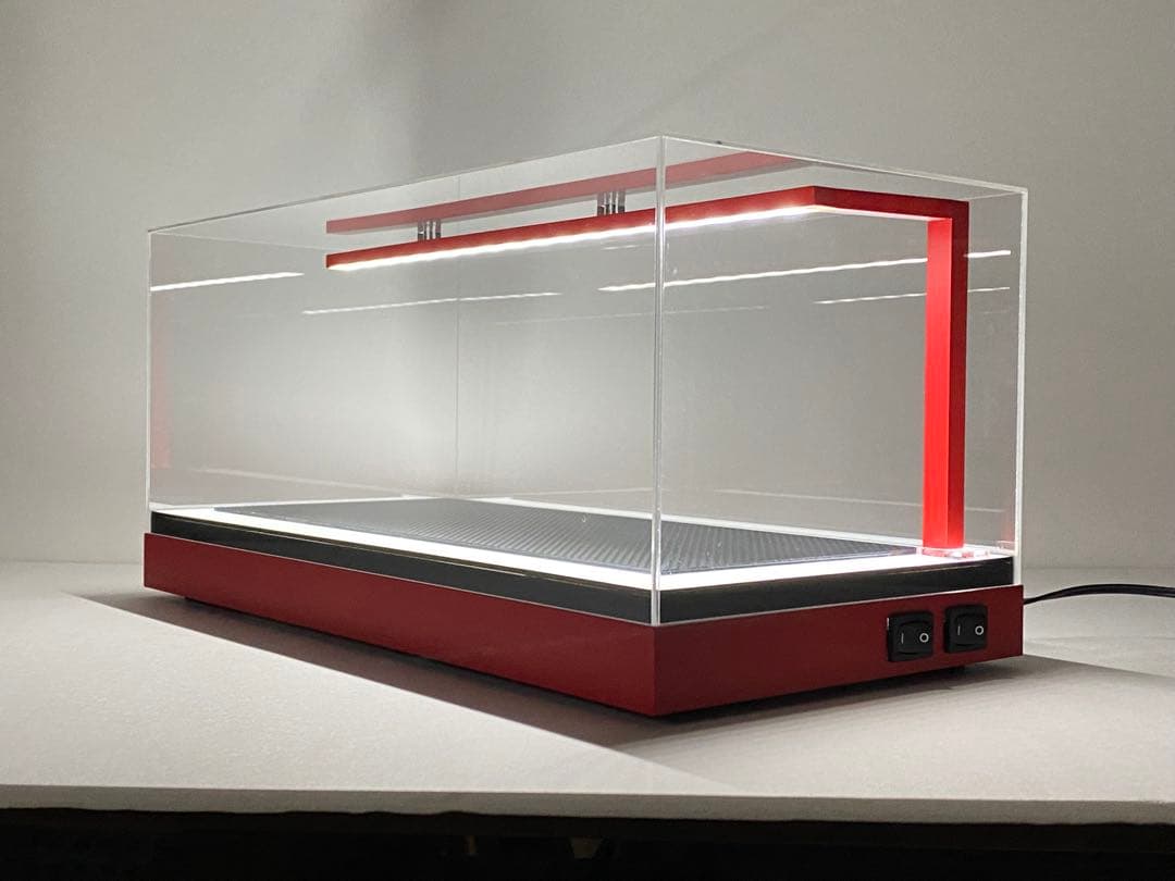 1/18 フェラーリ LED照明付ディスプレイケース【半艶ブライトレッド】