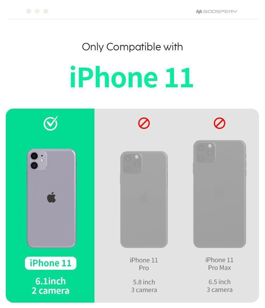 Goospery iPhone 11 ケース 背面 カード 収納 マグネット式