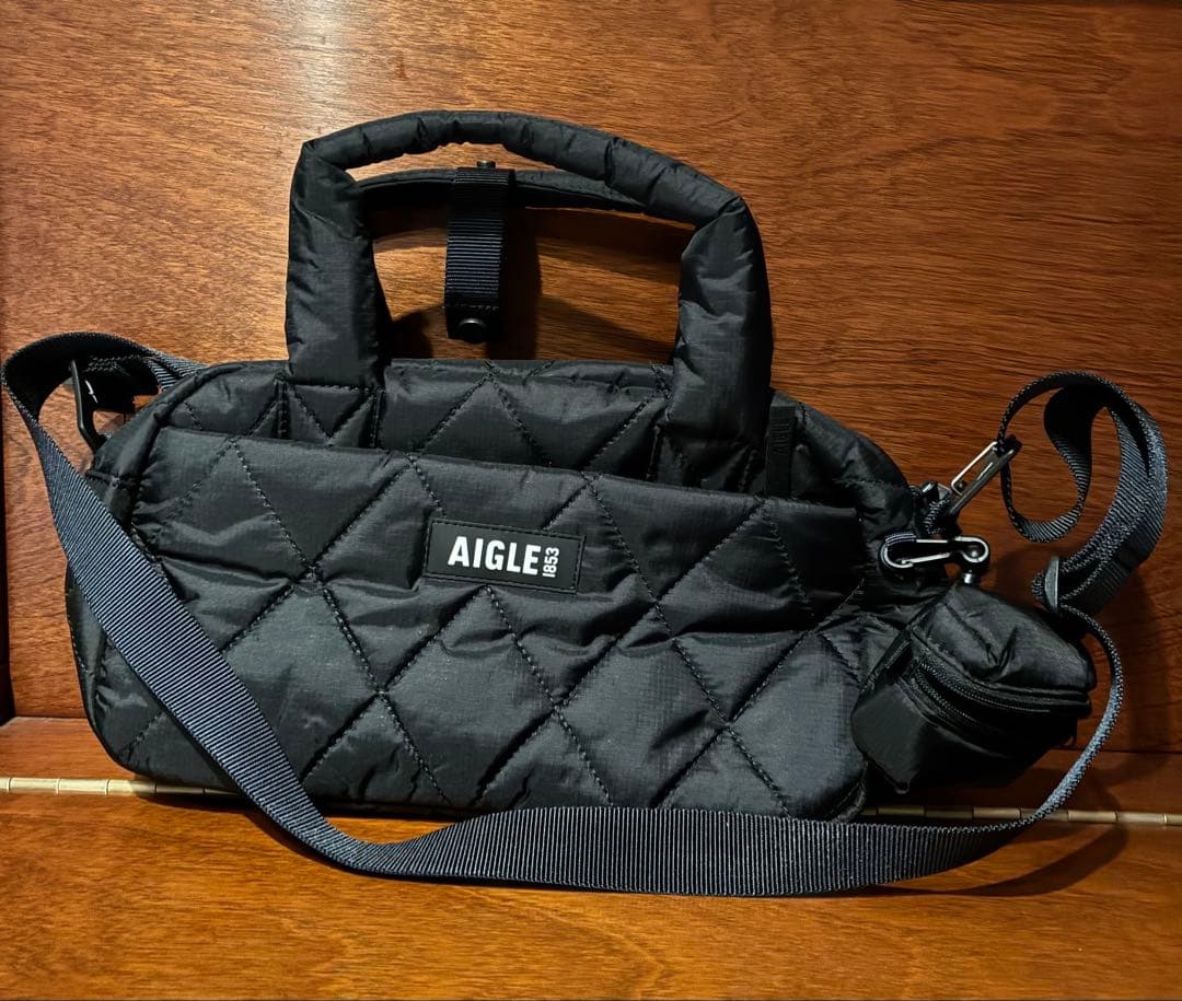 こゆき様⭐️AIGLE ブラック ショルダーバッグ キルティング