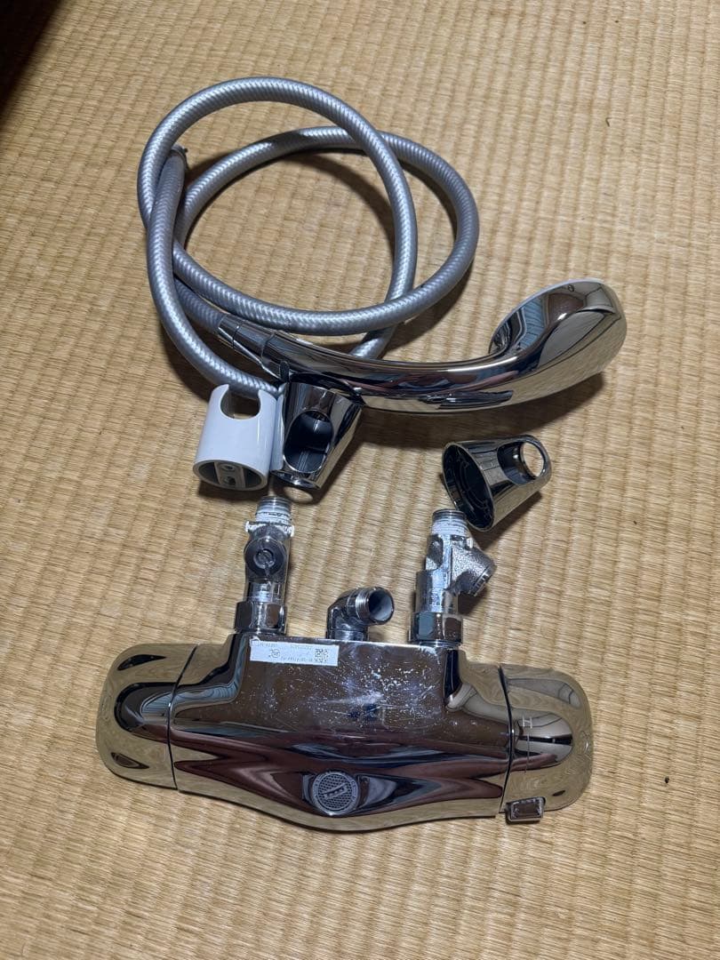 クロームメッキ シャワーヘッド ホース付き