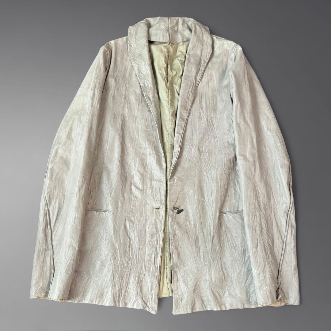 m.a+ ウォッシャブル レザーテーラードジャケット