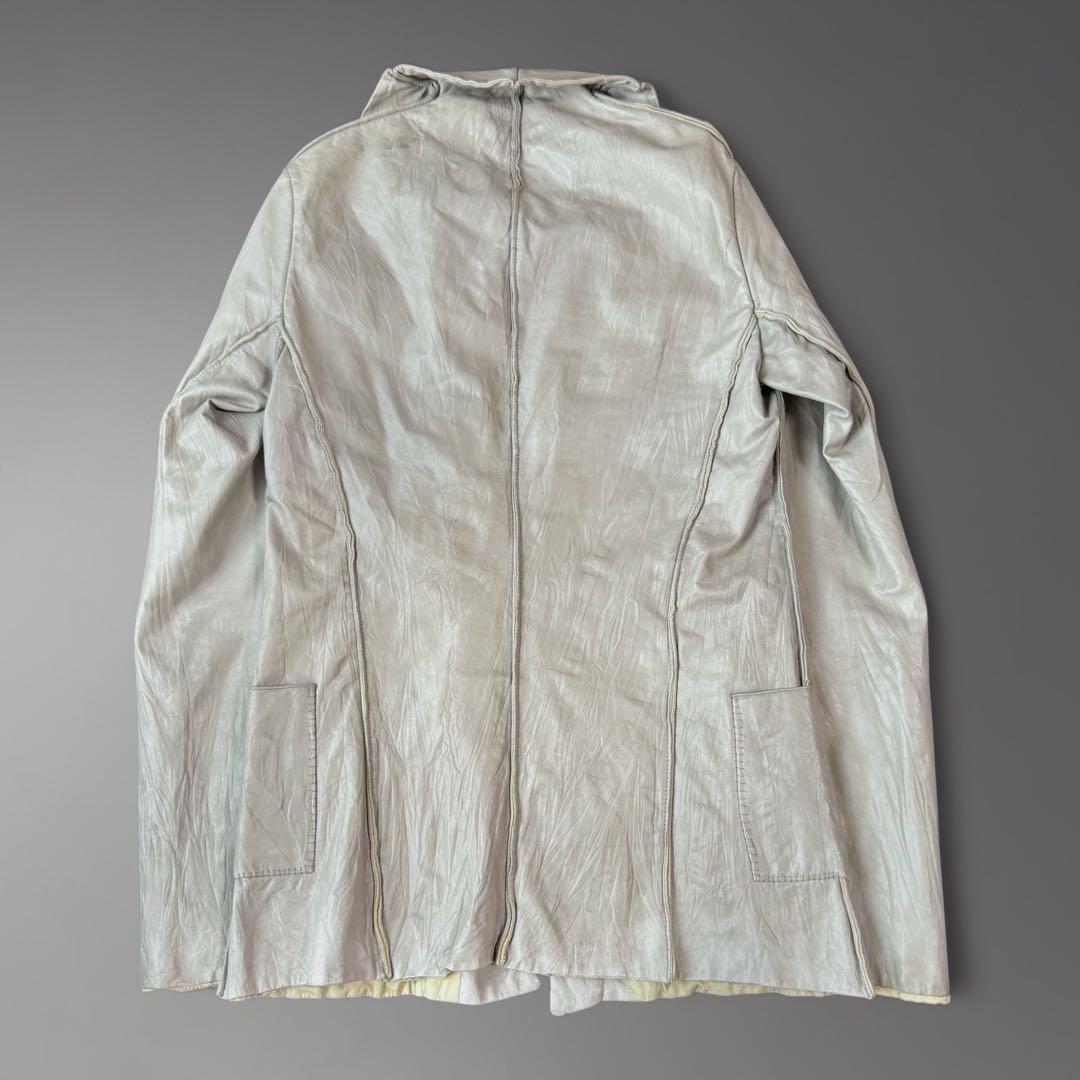 m.a+ ウォッシャブル レザーテーラードジャケット