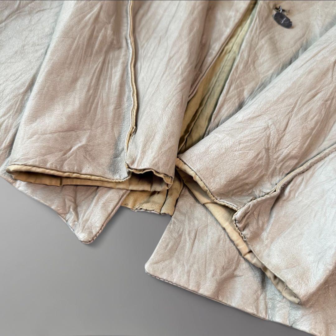 m.a+ ウォッシャブル レザーテーラードジャケット