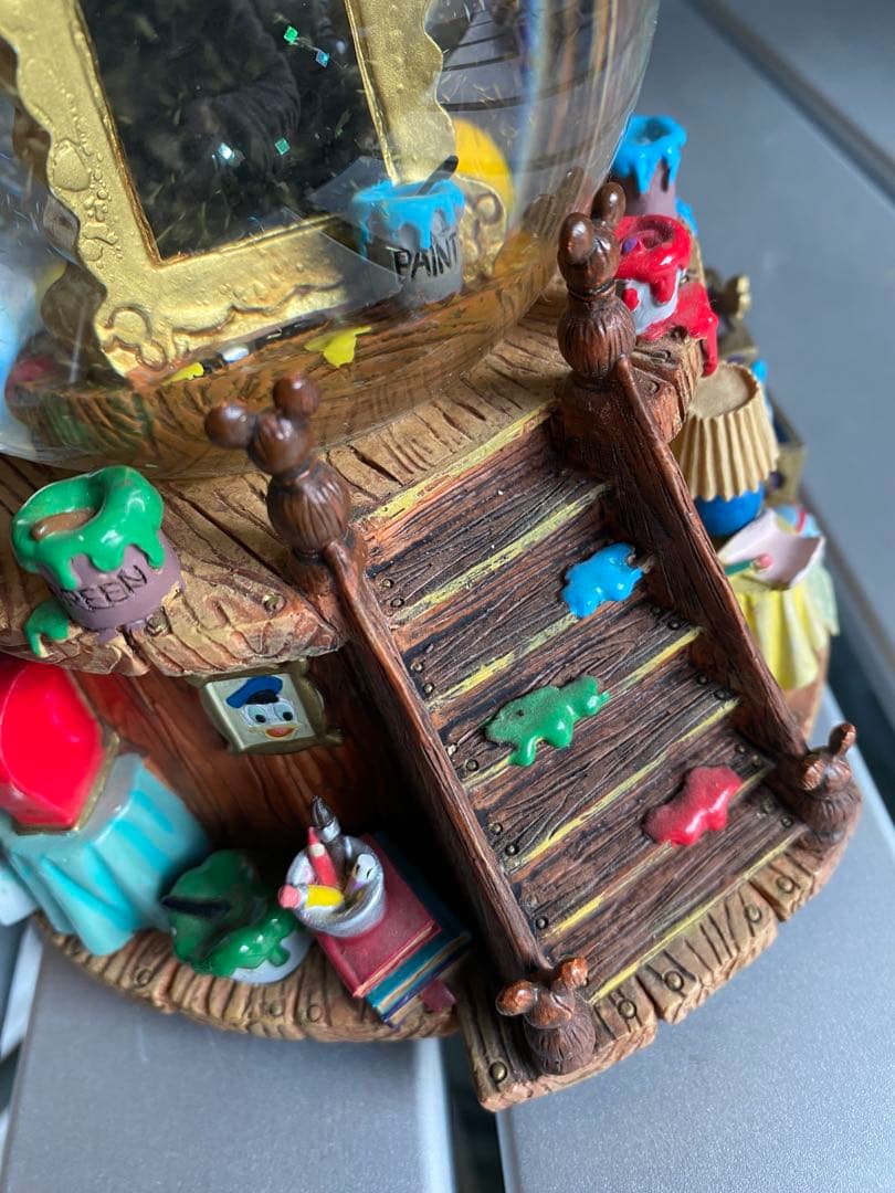 ディズニー　オルゴール付スノードーム　ミッキーマウス レア